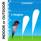 Teardrop wind banner