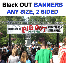 Blackout Vinyl Banners (2 sided Banners)