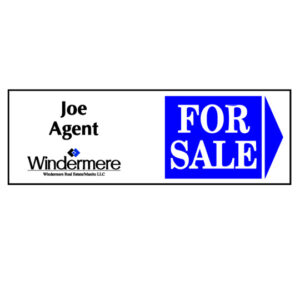8"x24" Personalized Directional Sign, Corex, 2- sided with Wire or Wood Stake